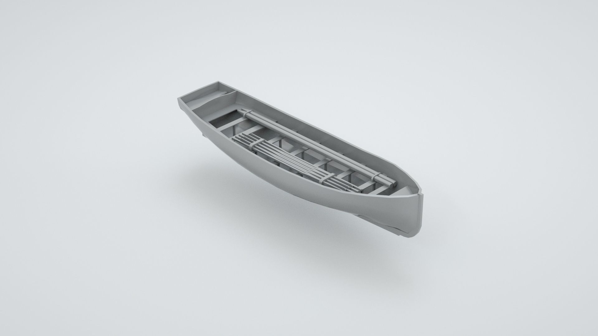 Lifeboat - Type 2 - World War 2 Warship 3D model_1