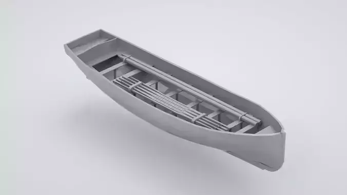 Lifeboat - Type 2 - World War 2 Warship 3D model