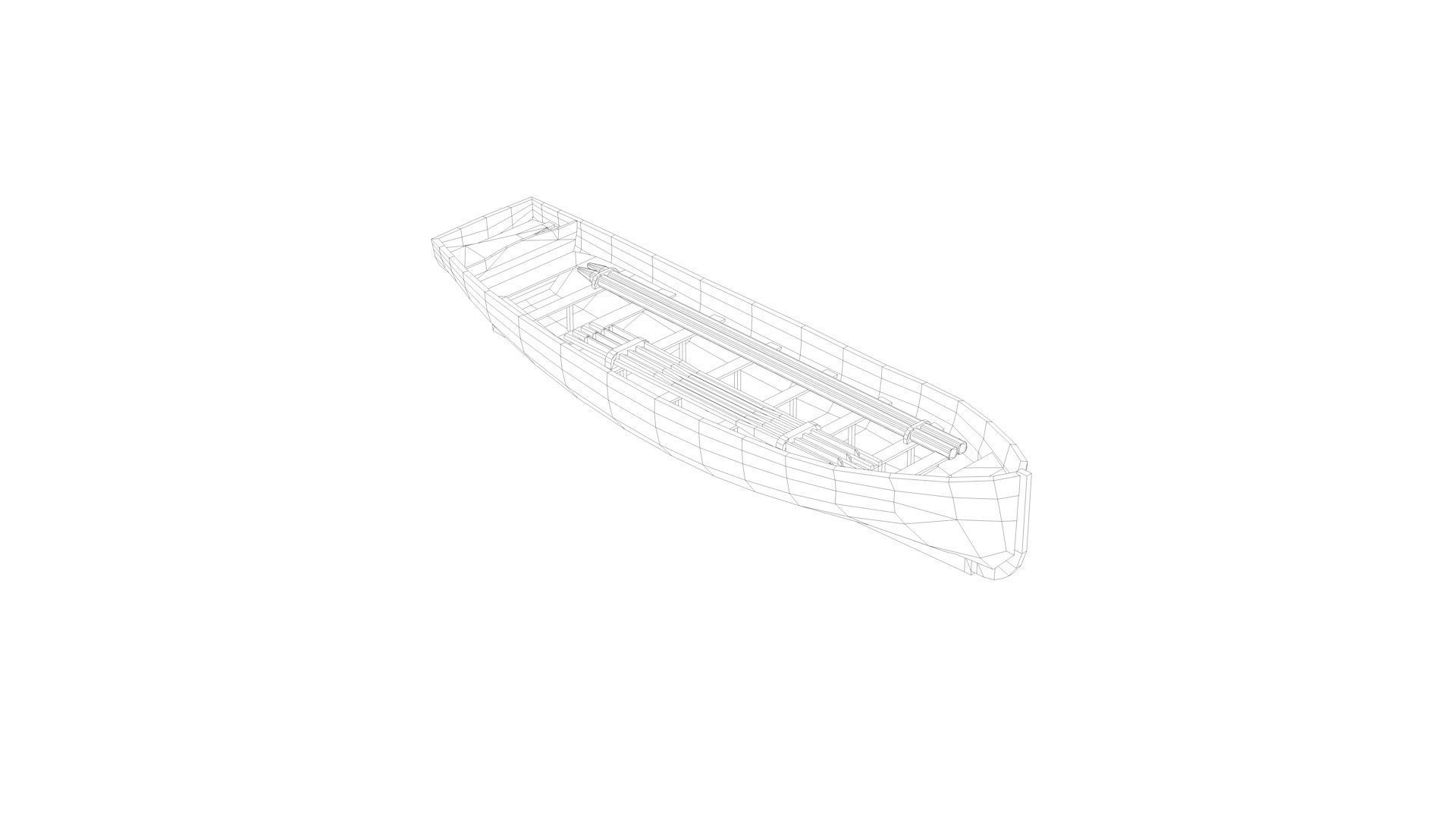 Lifeboat - Type 2 - World War 2 Warship 3D model_6