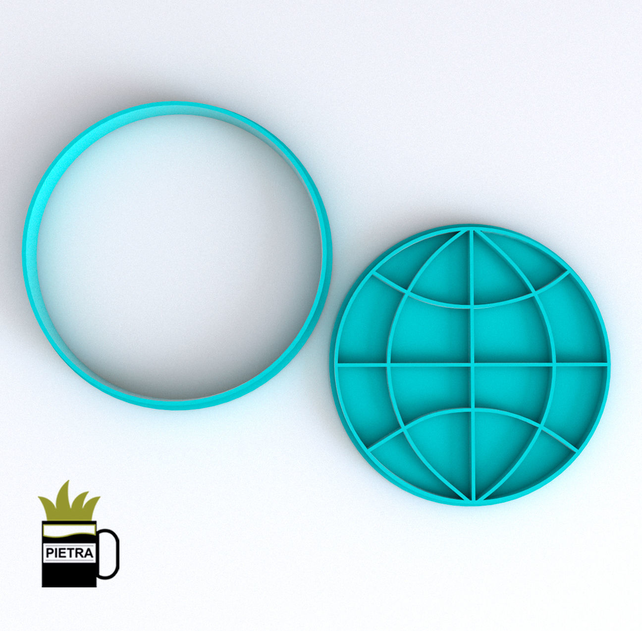 Dia de la tierra Molde cortante de galletas fondant impresion 3d 3D print model_4