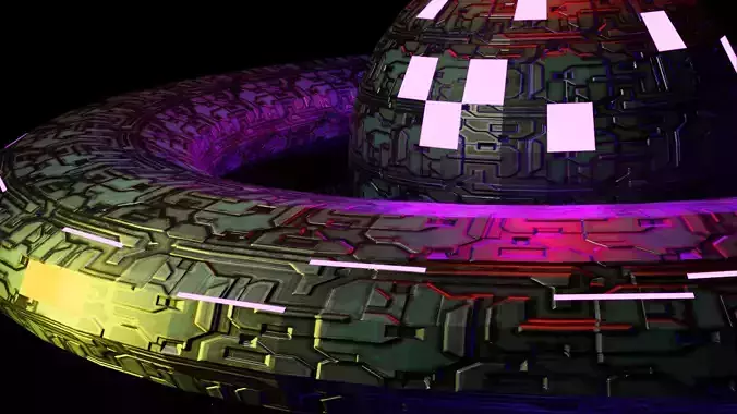 3d science fiction advanced space station