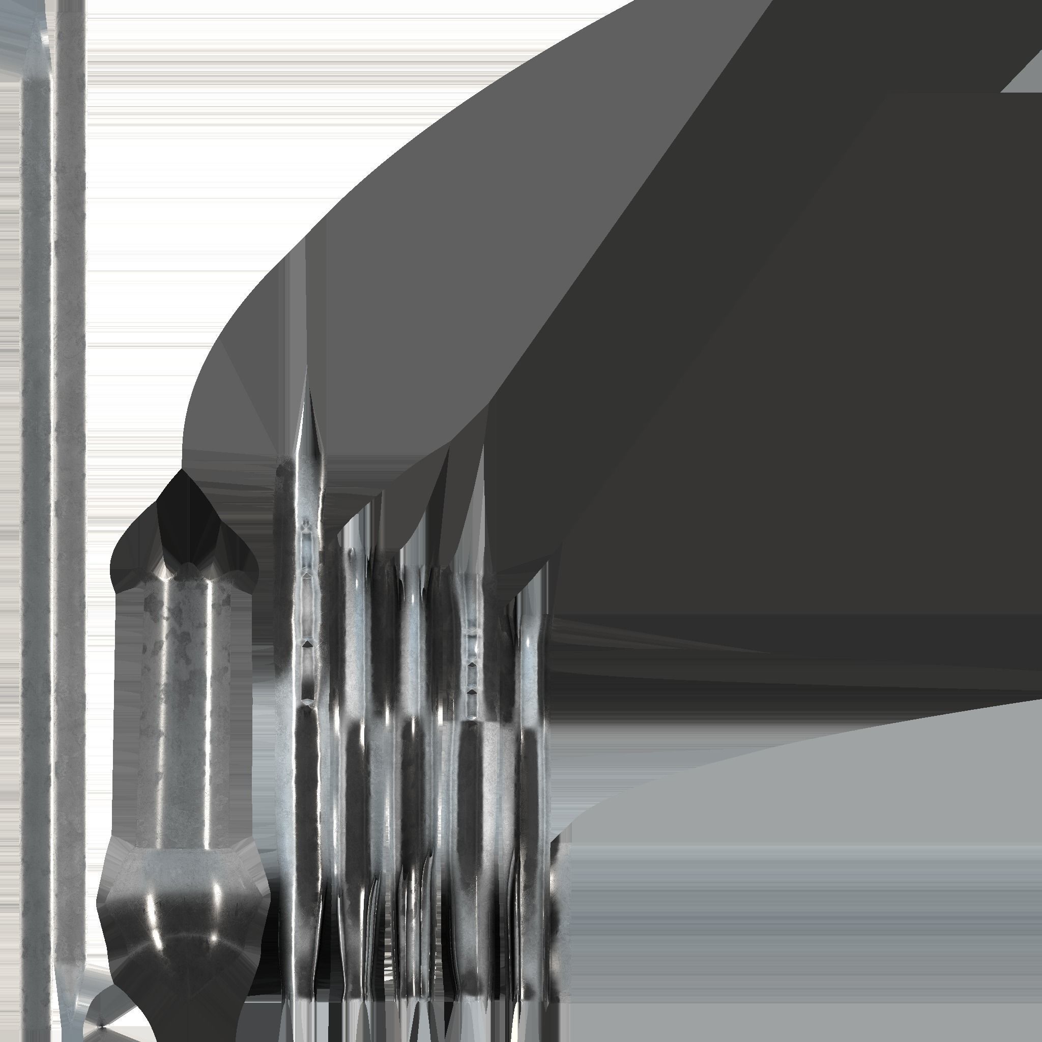 Knights Kniddle Stick Long Sword Low-poly 3D model_8