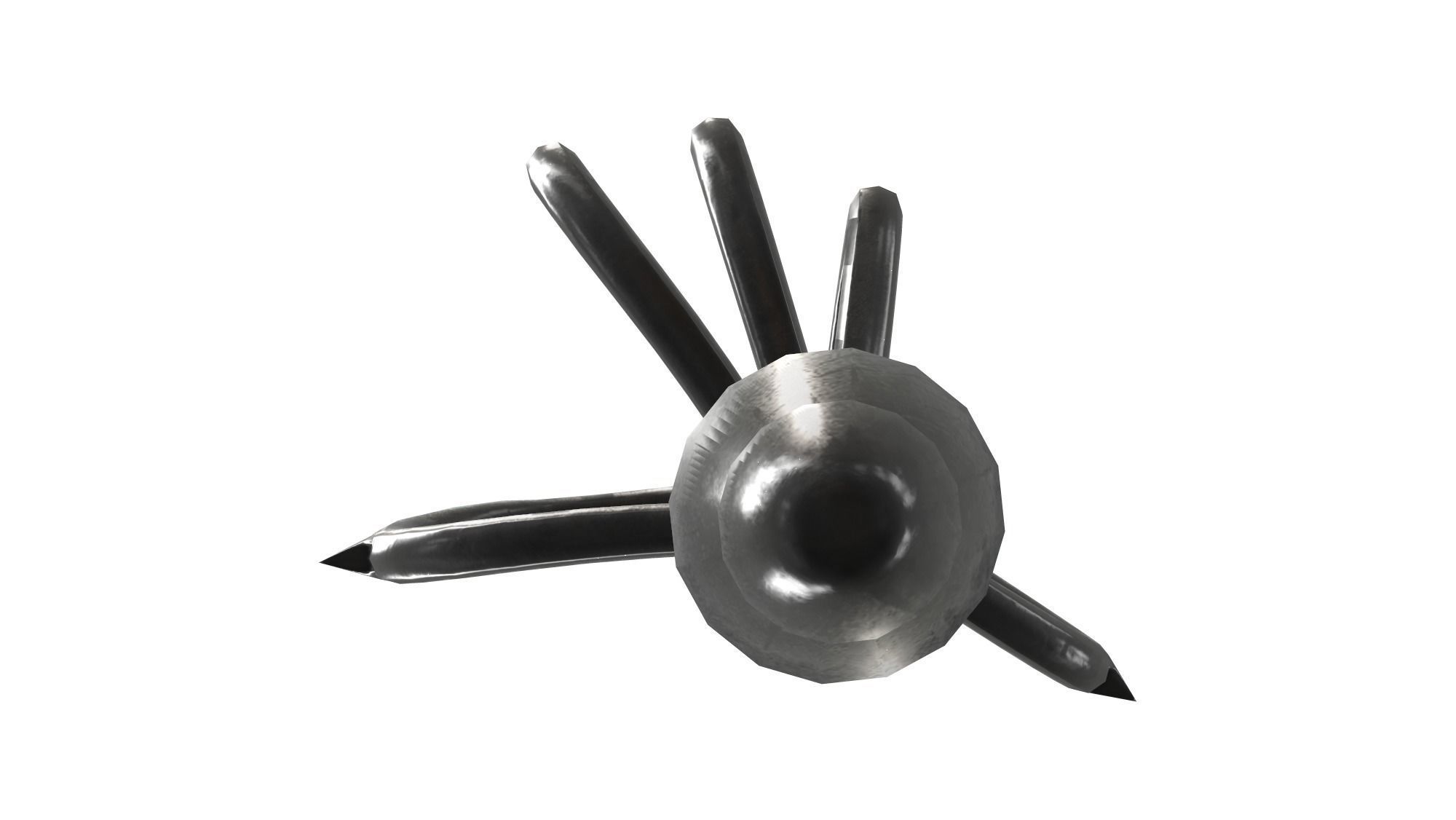 Knights Kniddle Stick Long Sword Low-poly 3D model_4