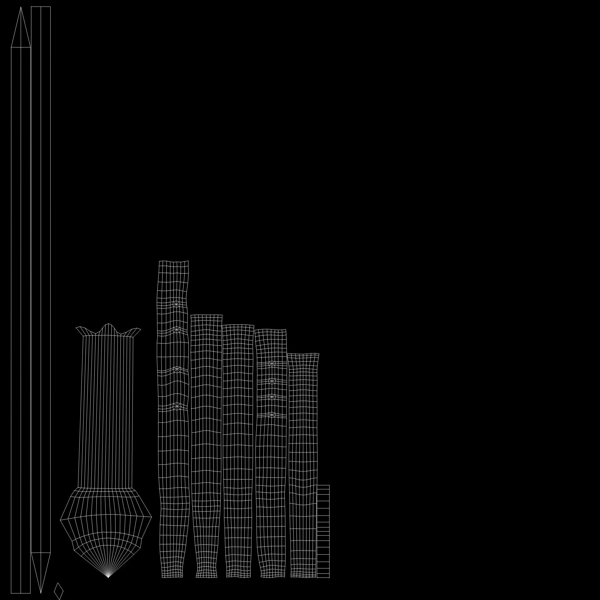 Knights Kniddle Stick Long Sword Low-poly 3D model_13