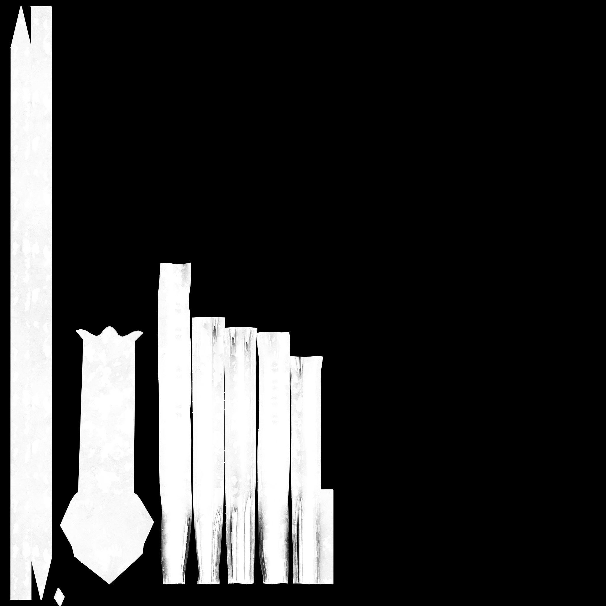 Knights Kniddle Stick Long Sword Low-poly 3D model_11