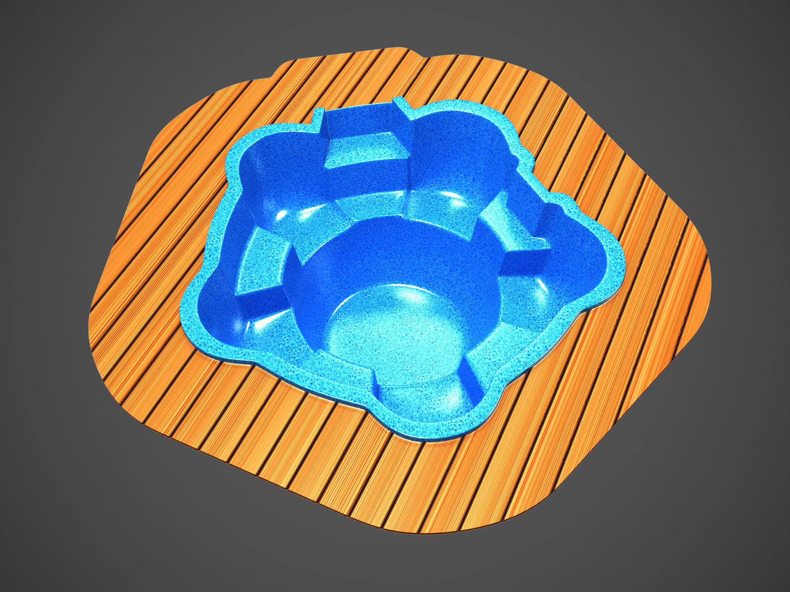 Daisy swimming pool 3D model_3