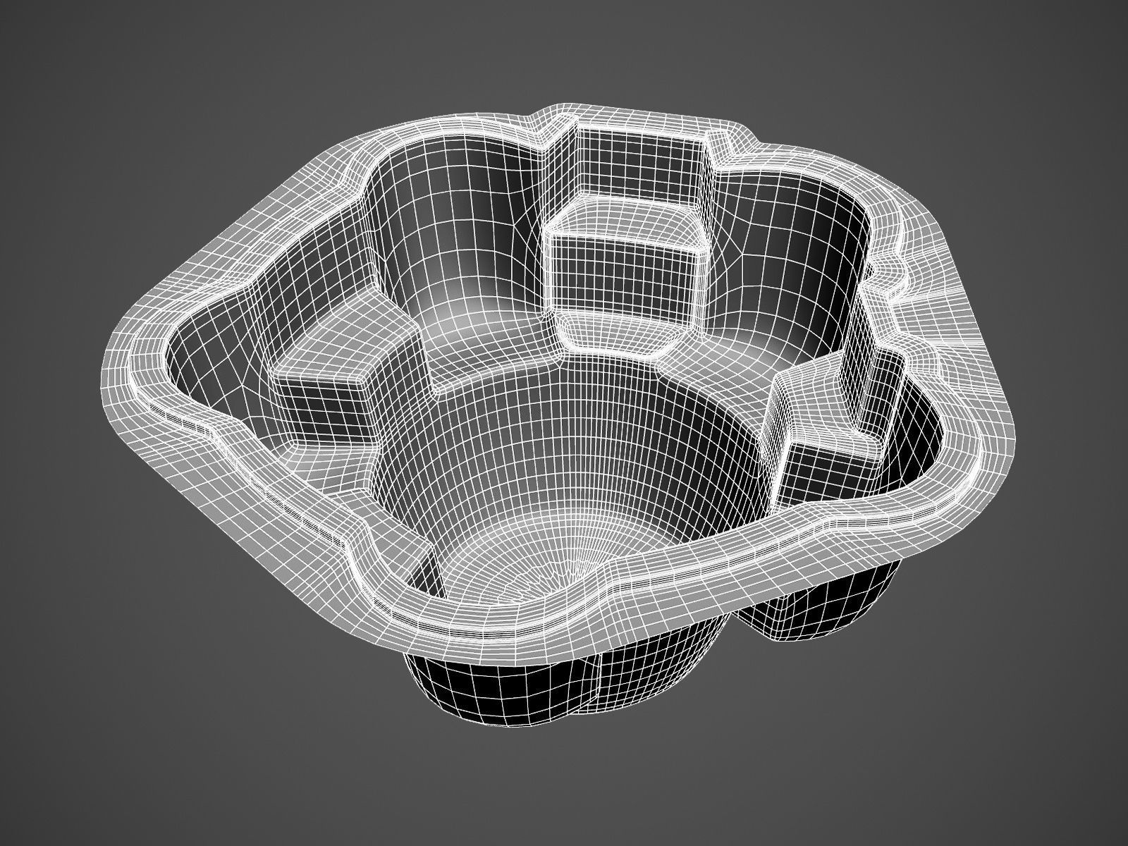 Daisy swimming pool 3D model_2