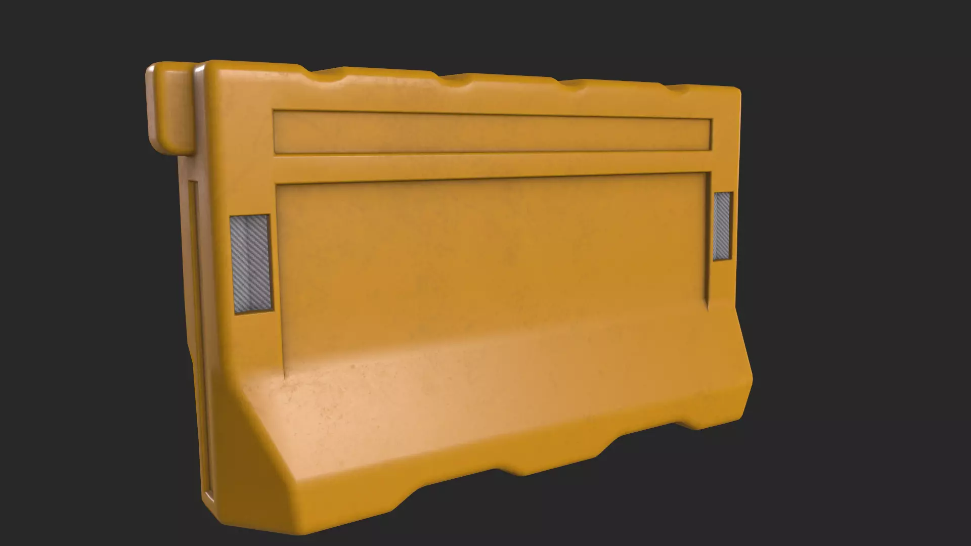 Construction Barricade Low-poly 3D model_0