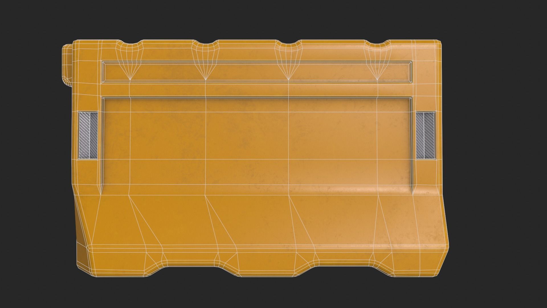 Construction Barricade Low-poly 3D model_4