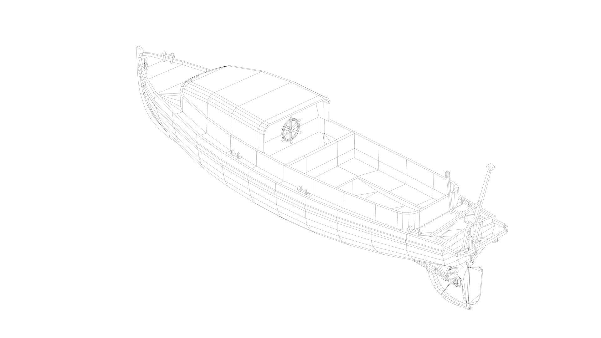 Lifeboat - Type 3 - World War 2 Warship 3D model_7