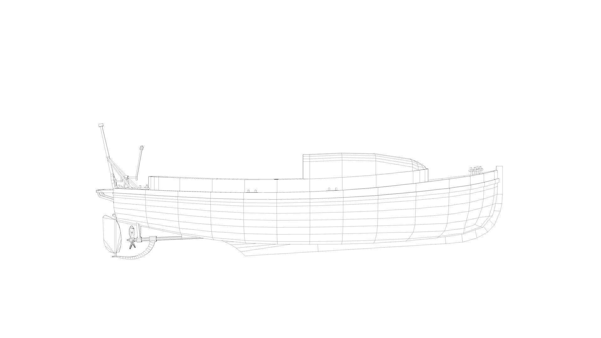 Lifeboat - Type 3 - World War 2 Warship 3D model_8