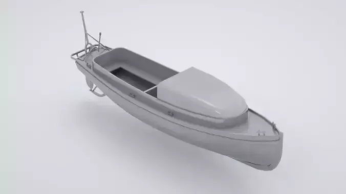 Lifeboat - Type 3 - World War 2 Warship 3D model