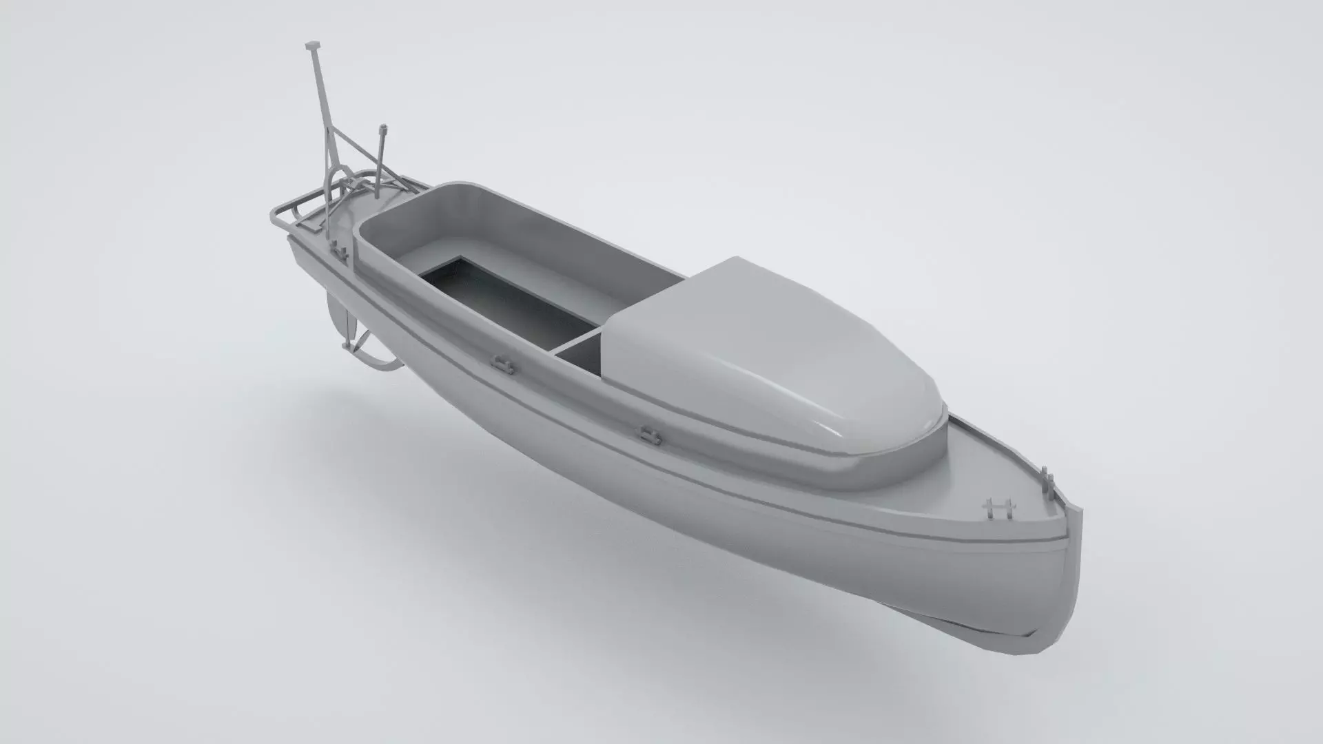 Lifeboat - Type 3 - World War 2 Warship 3D model_0