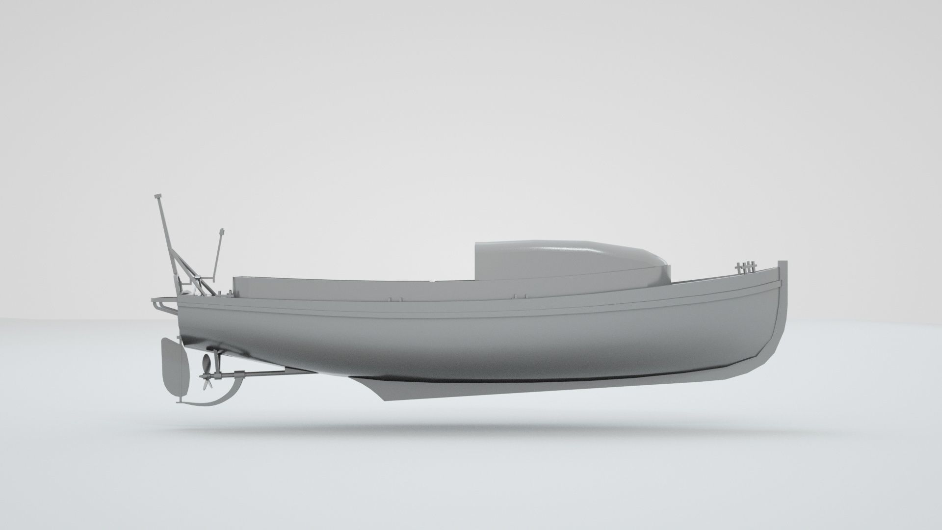Lifeboat - Type 3 - World War 2 Warship 3D model_4