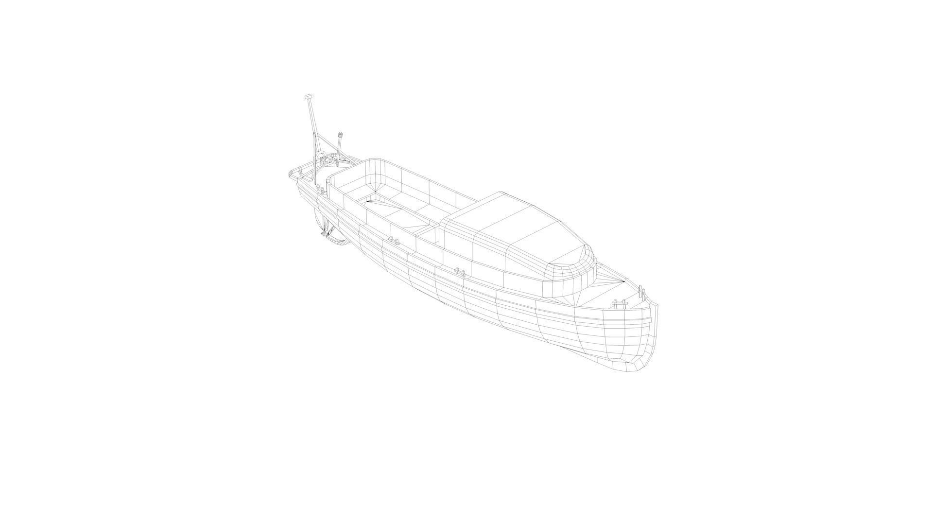 Lifeboat - Type 3 - World War 2 Warship 3D model_9