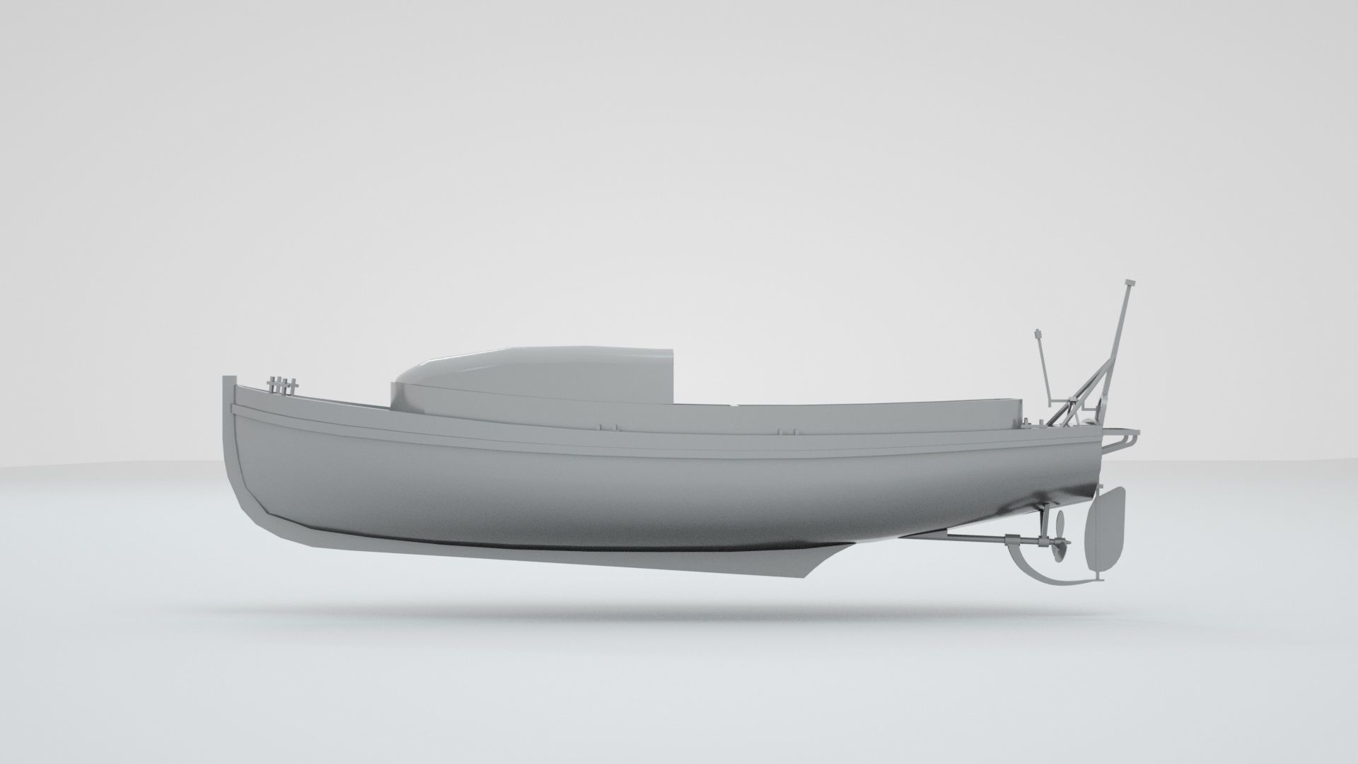 Lifeboat - Type 3 - World War 2 Warship 3D model_3