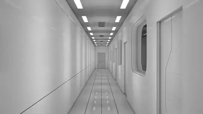 Sci Fi Apartment Corridor
