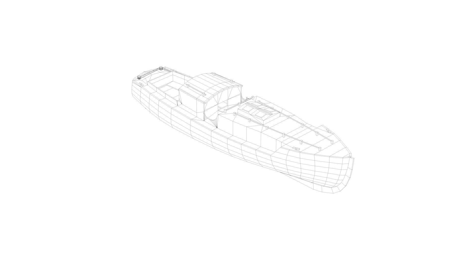 Lifeboat - Type 4 - World War 2 Warship 3D model_9