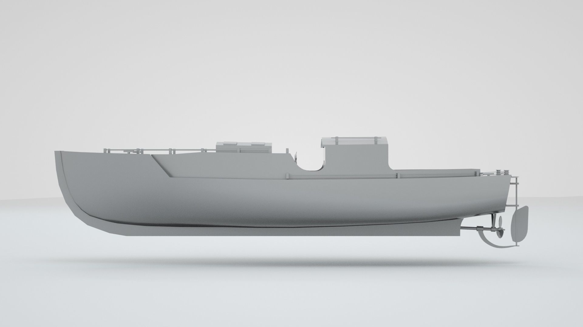 Lifeboat - Type 4 - World War 2 Warship 3D model_3