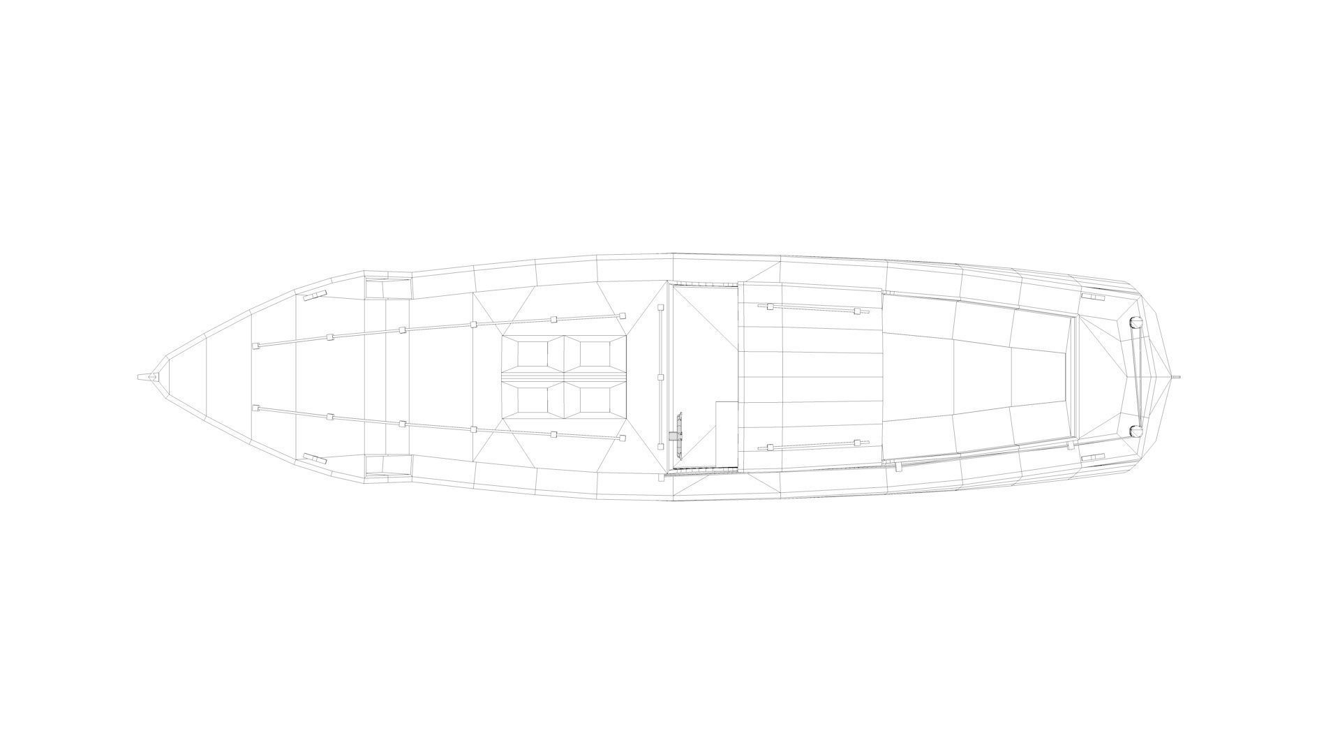 Lifeboat - Type 4 - World War 2 Warship 3D model_10