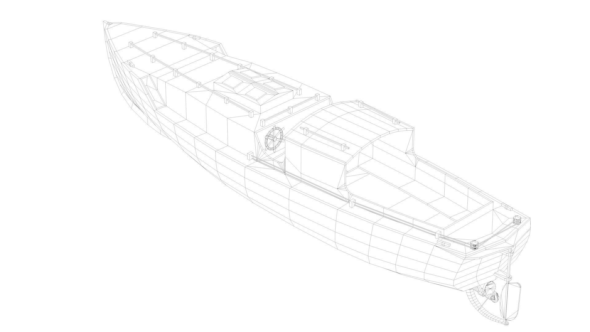 Lifeboat - Type 4 - World War 2 Warship 3D model_7