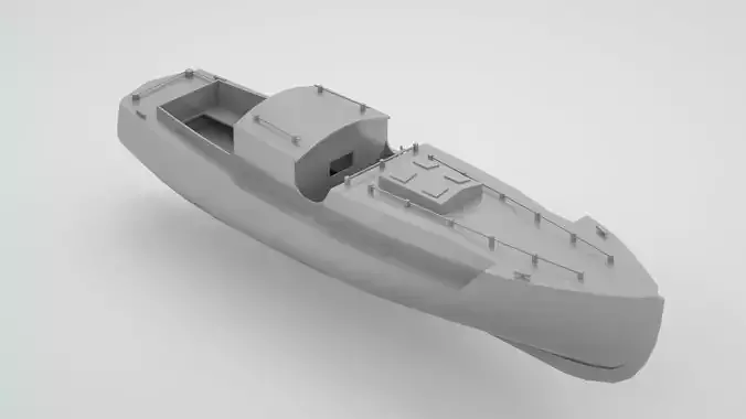Lifeboat - Type 4 - World War 2 Warship 3D model