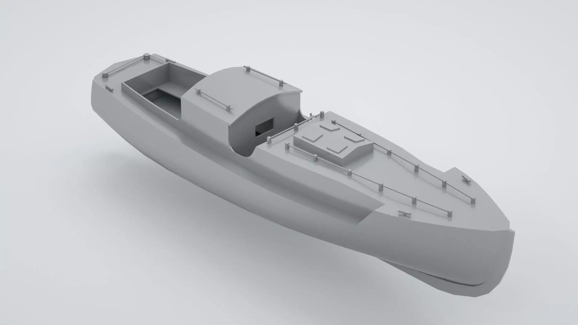Lifeboat - Type 4 - World War 2 Warship 3D model_0