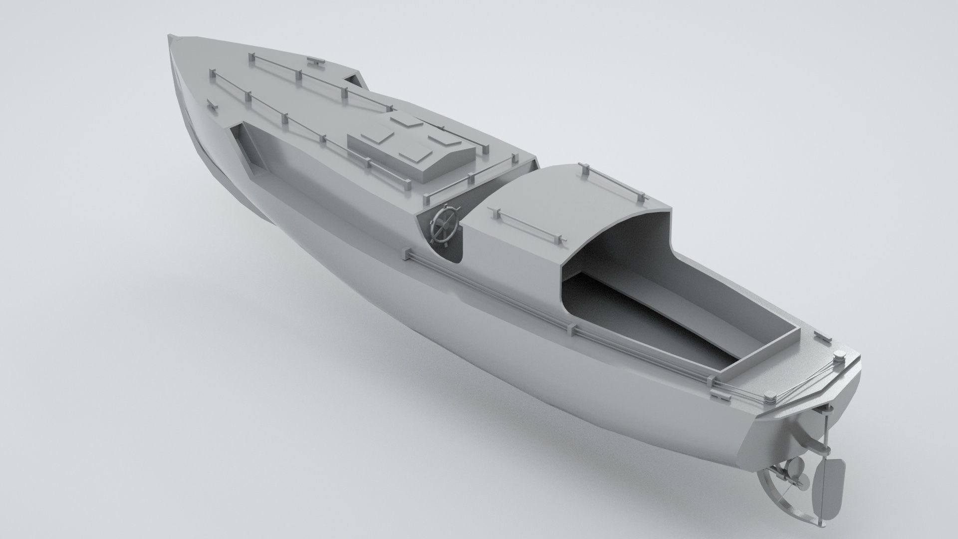 Lifeboat - Type 4 - World War 2 Warship 3D model_1
