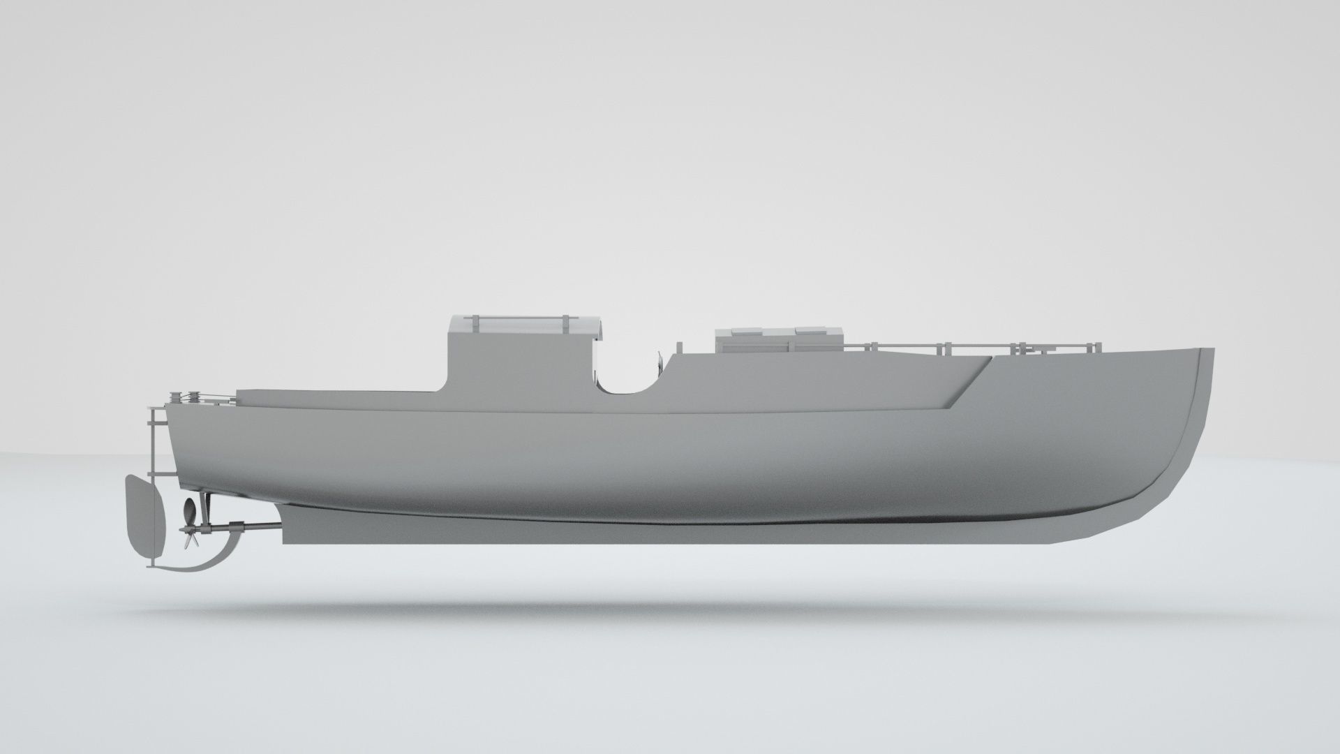 Lifeboat - Type 4 - World War 2 Warship 3D model_4
