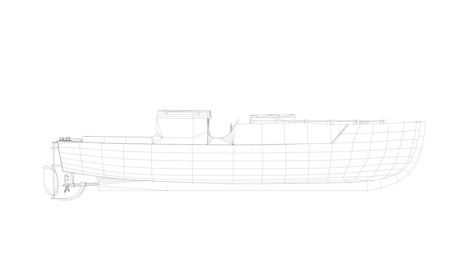 Lifeboat - Type 4 - World War 2 Warship 3D model_8