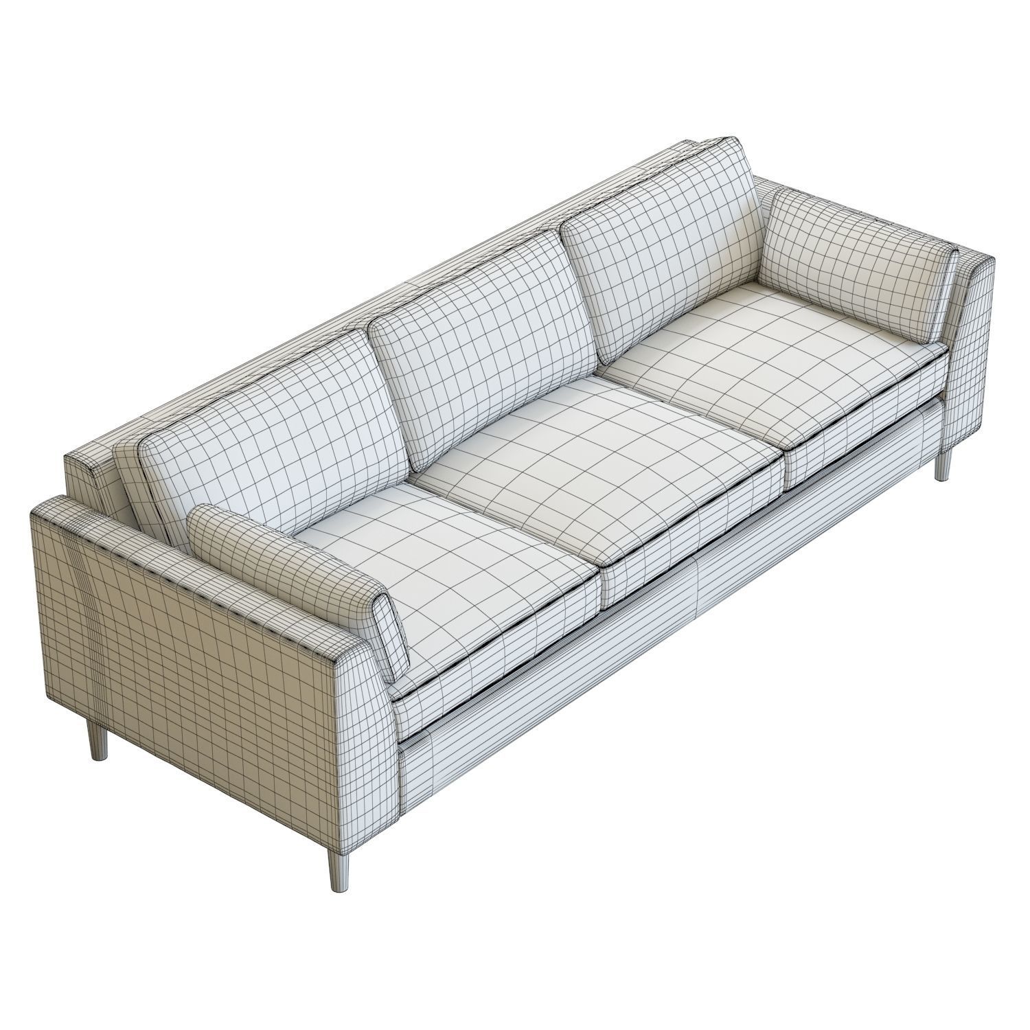 Crate and Barrel Avondale 98 in Sofa 3D model_12