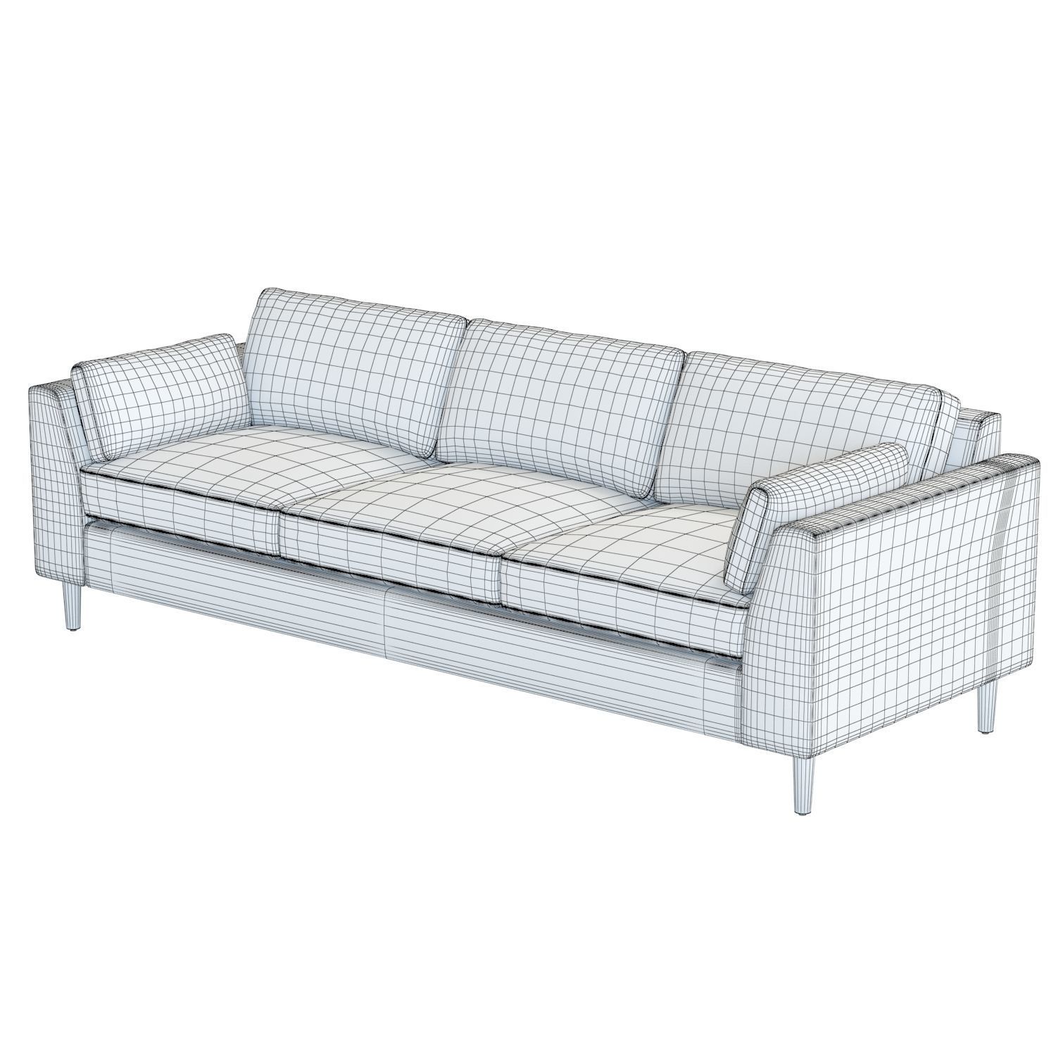 Crate and Barrel Avondale 98 in Sofa 3D model_14
