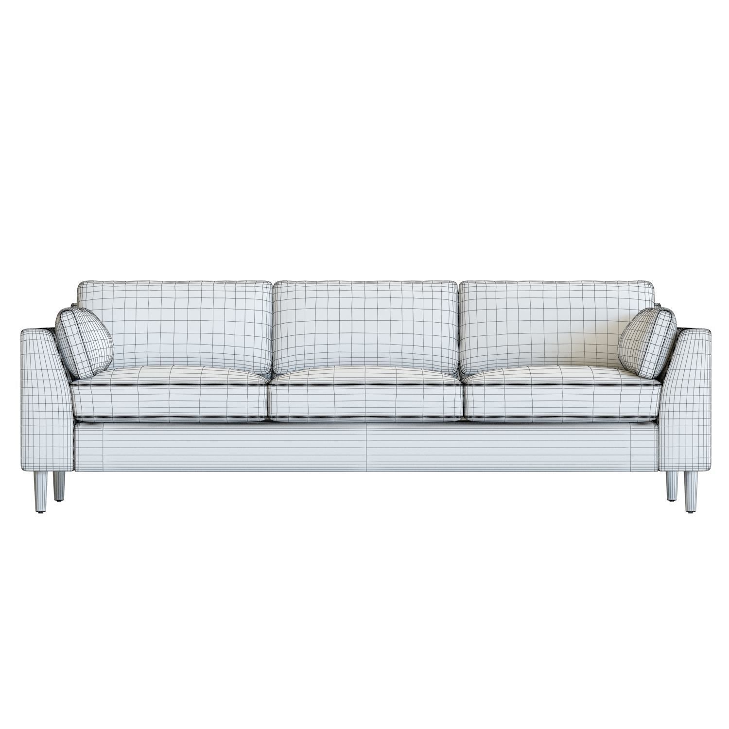 Crate and Barrel Avondale 98 in Sofa 3D model_13