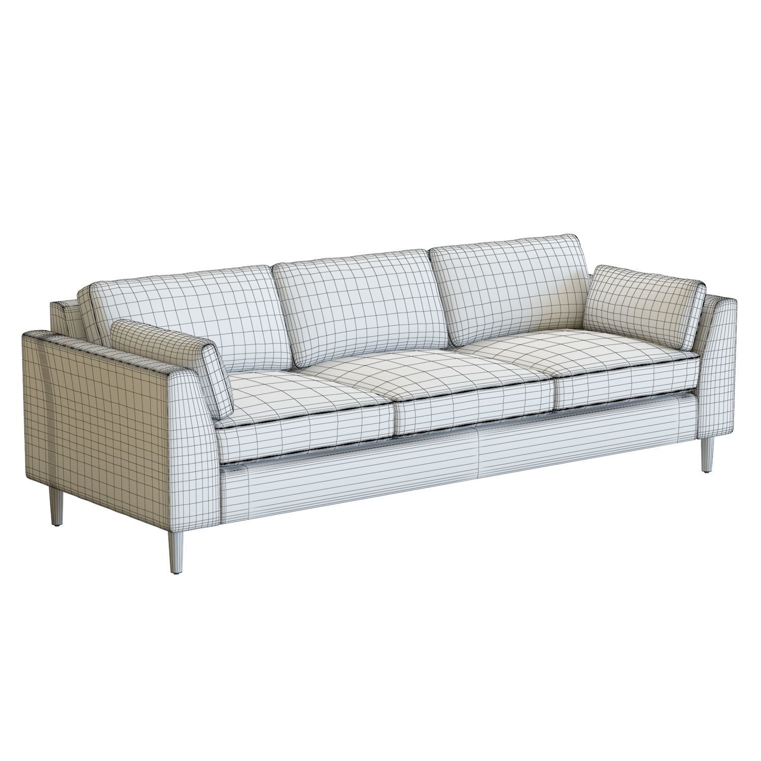Crate and Barrel Avondale 98 in Sofa 3D model_11