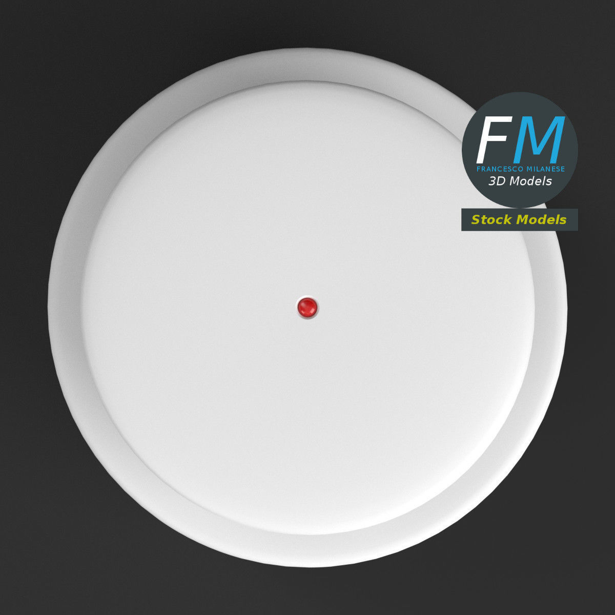 Smoke detector alarm 3D model_6