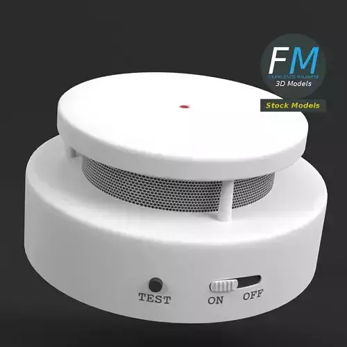Smoke detector alarm 3D model