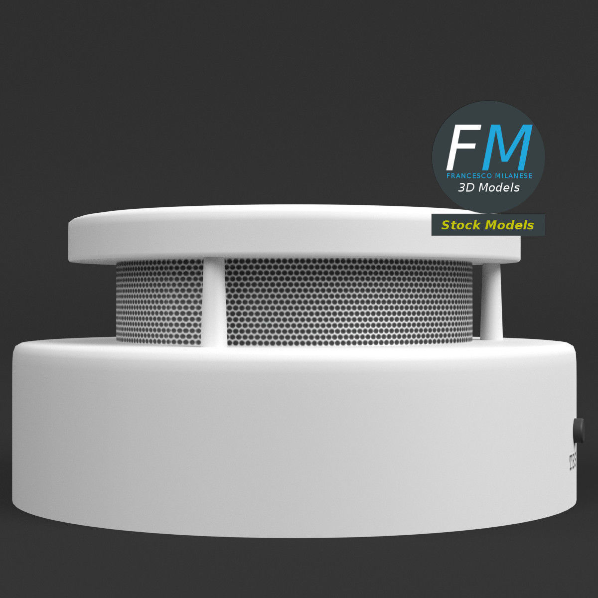 Smoke detector alarm 3D model_4