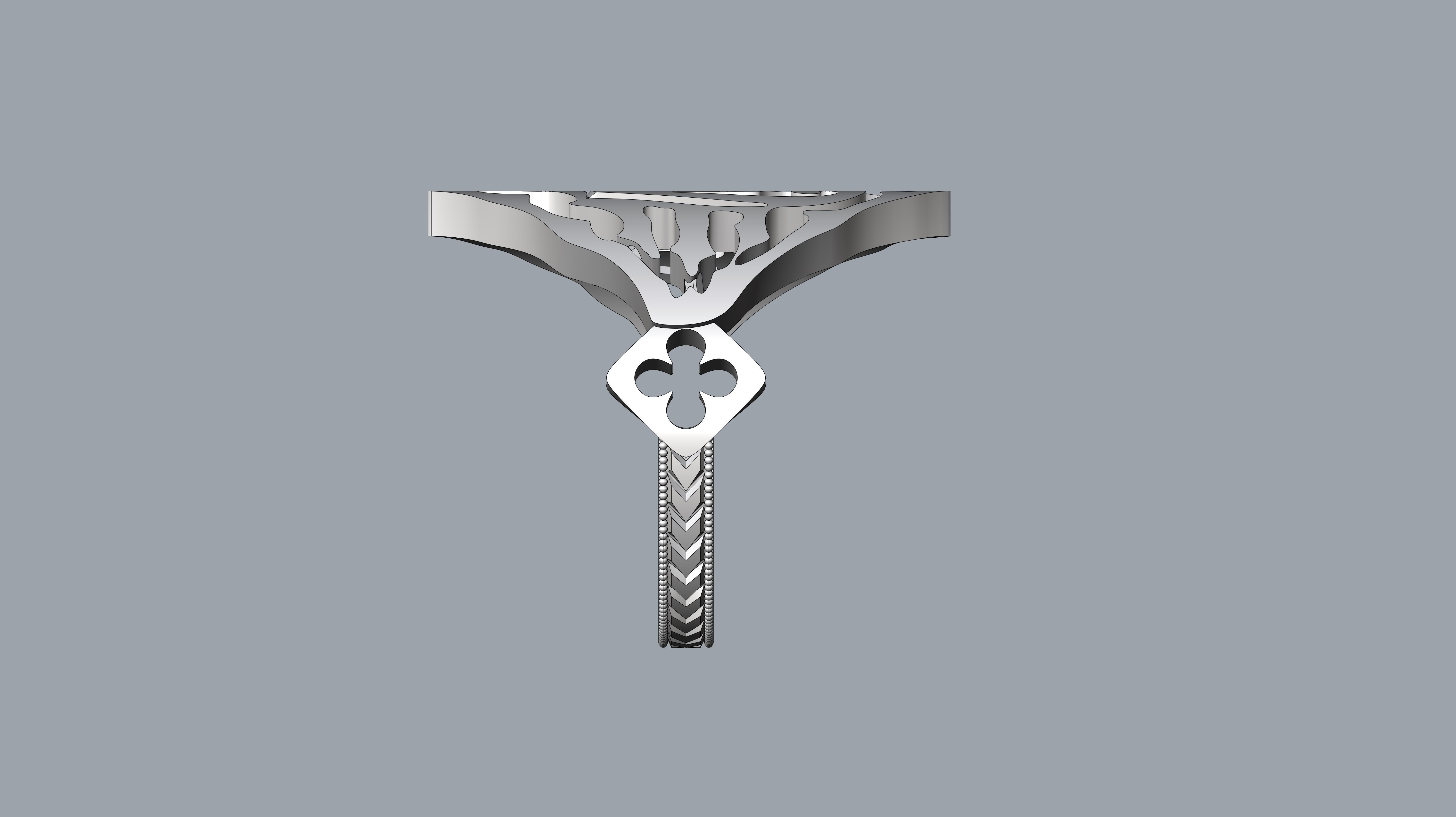 gold love ring 3D print model_13