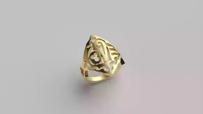 gold love ring