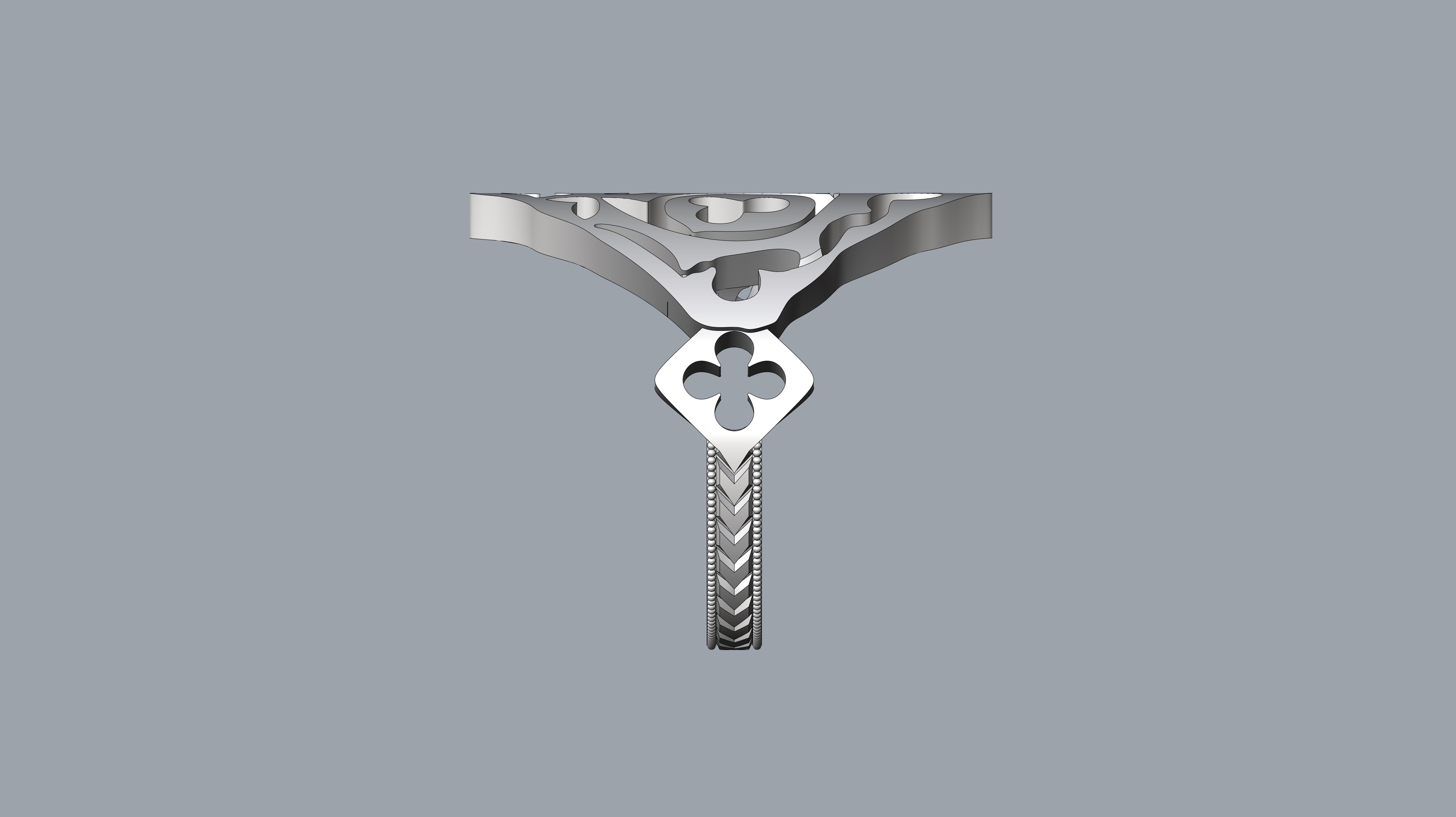 gold love ring 3D print model_9