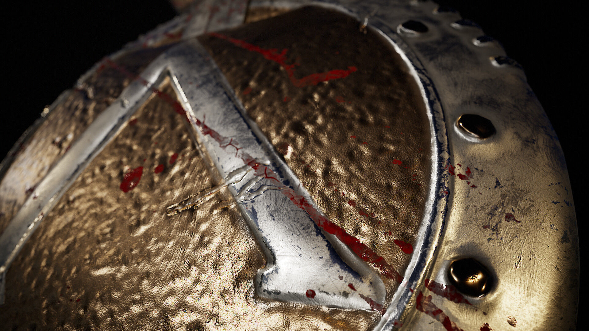 Spartan shield and sword 3D model_1