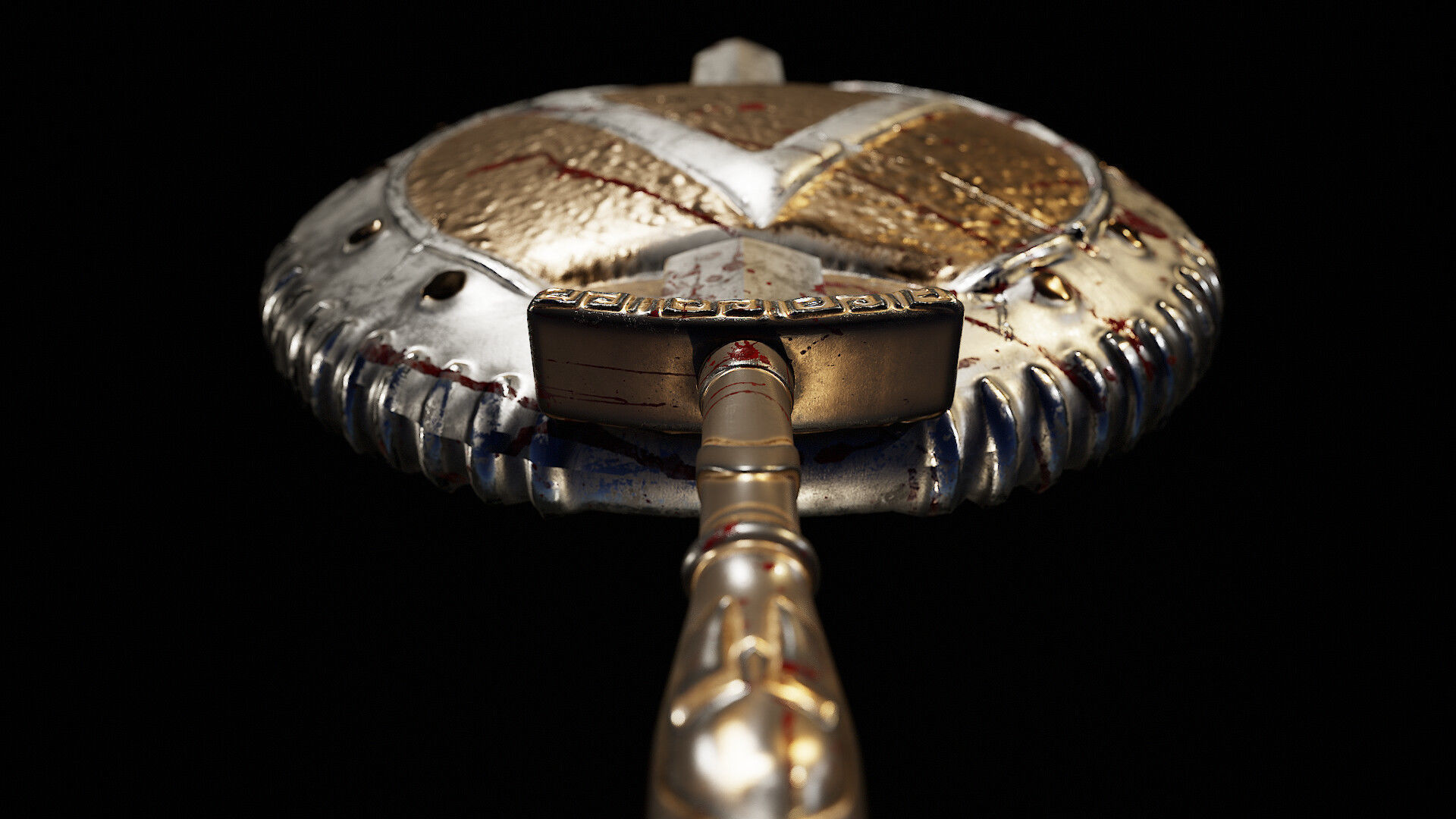 Spartan shield and sword 3D model_6