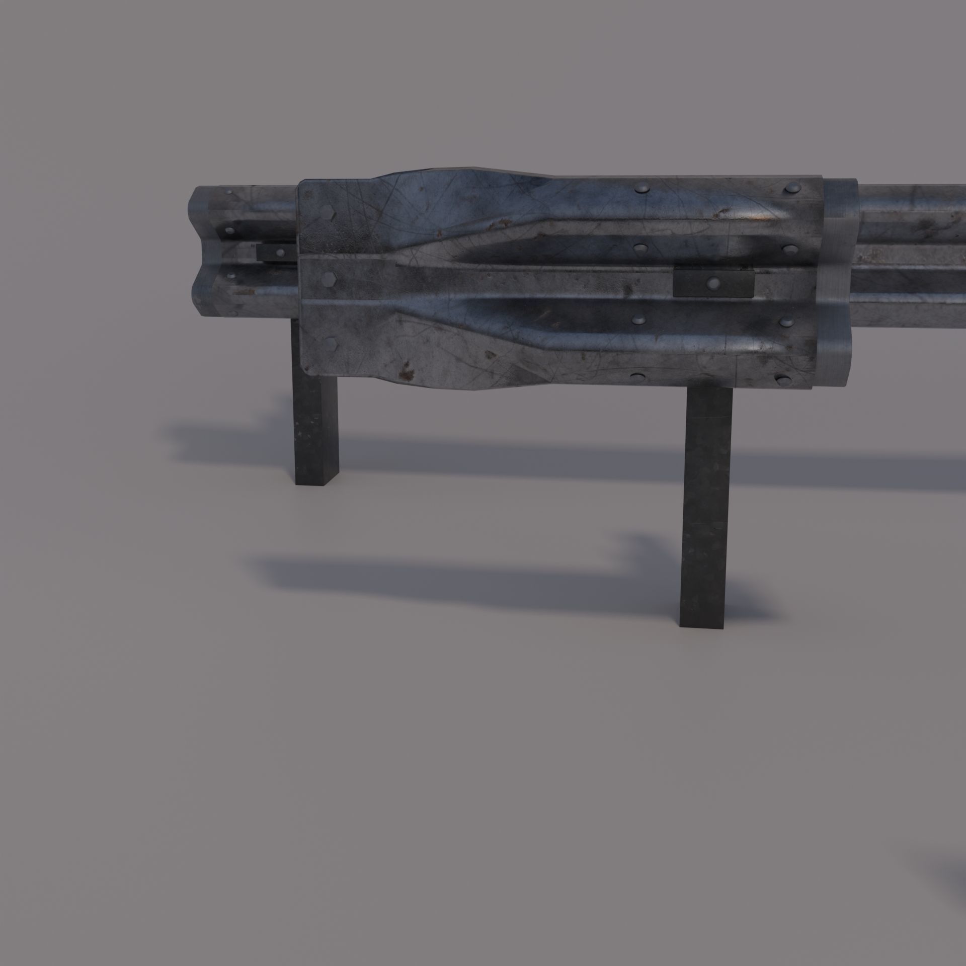 Guard rail Low-poly 3D model_10