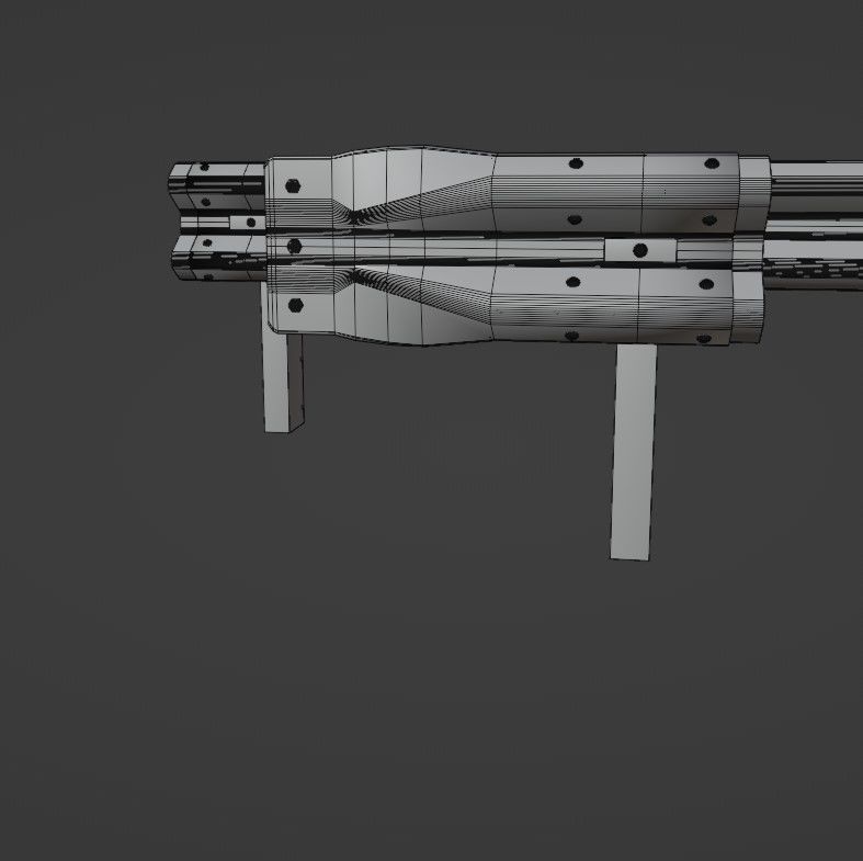 Guard rail Low-poly 3D model_38