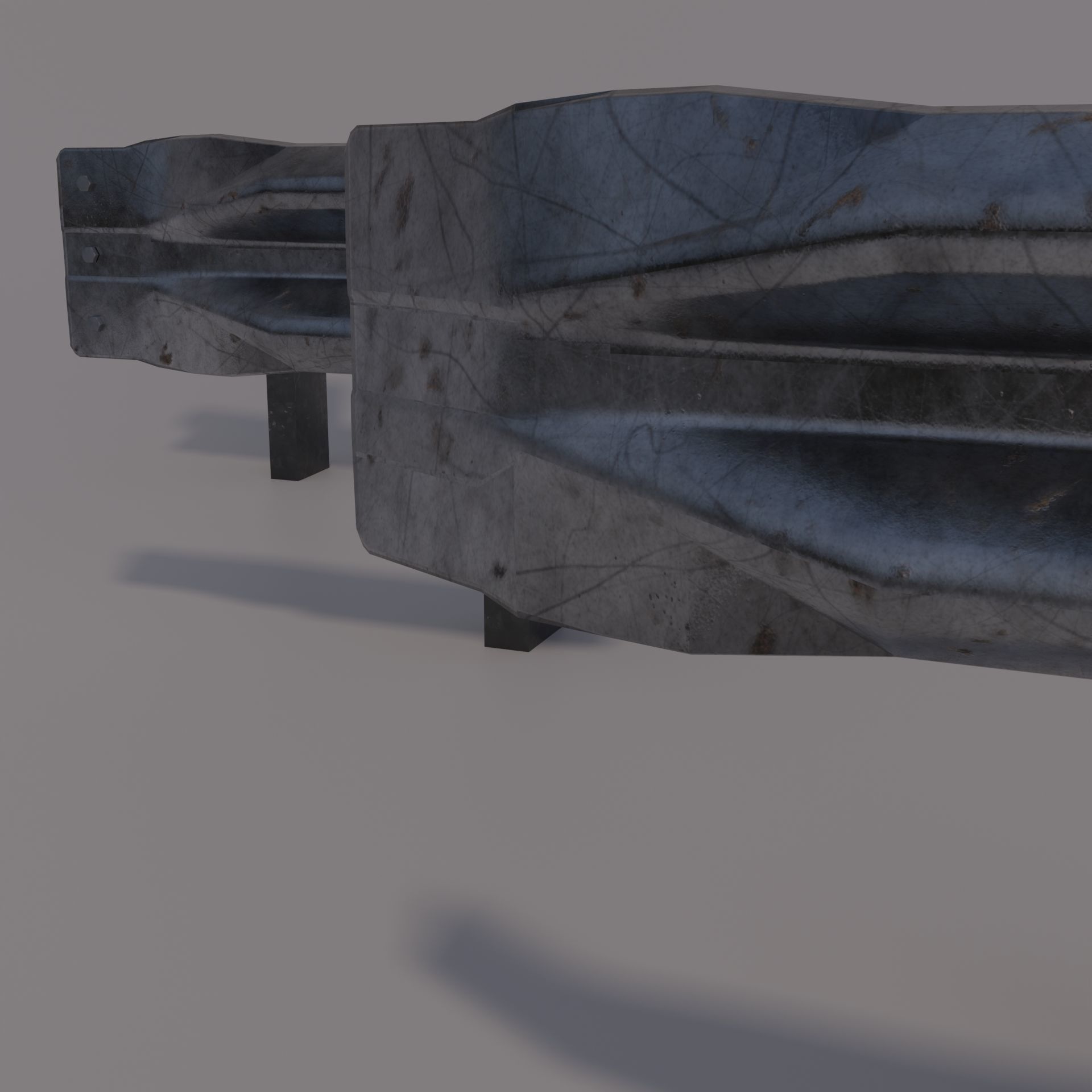 Guard rail Low-poly 3D model_11