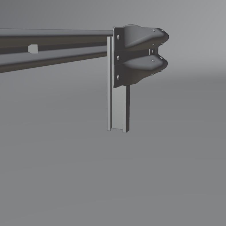 Guard rail Low-poly 3D model_21