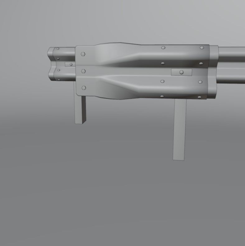 Guard rail Low-poly 3D model_24