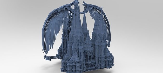 Angelic Cathedral High Rise Mass structure 5 3D model | CGTrader
