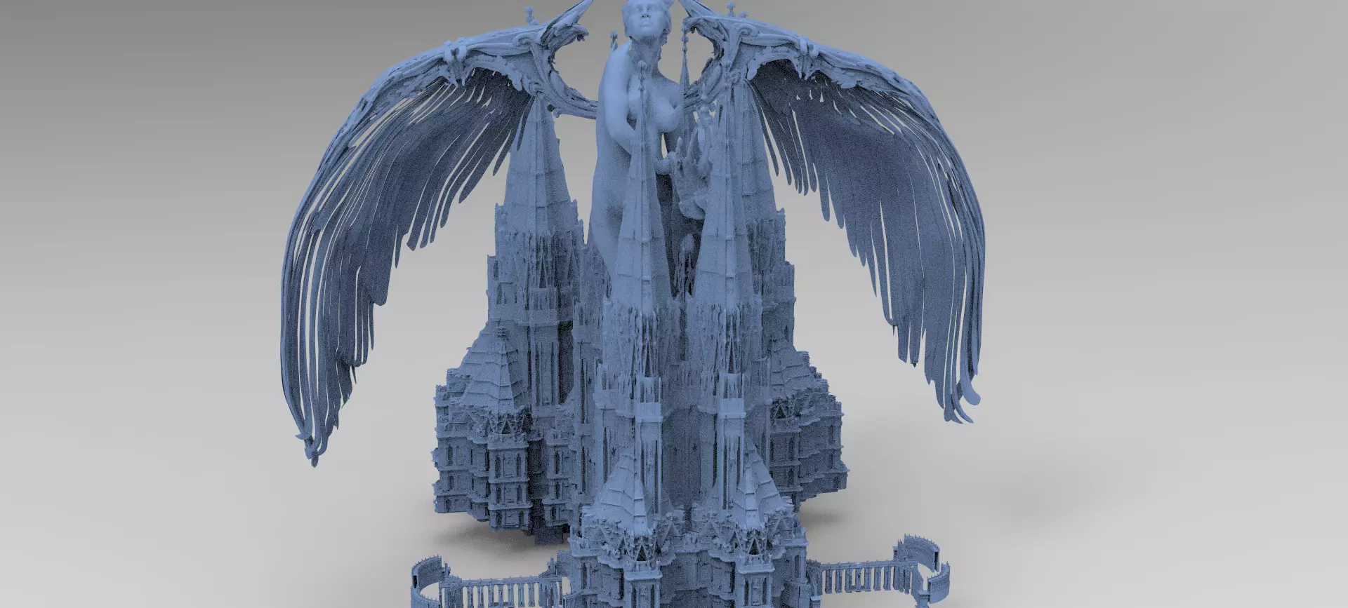 Angelic Cathedral High Rise Mass structure 6  3D model_0