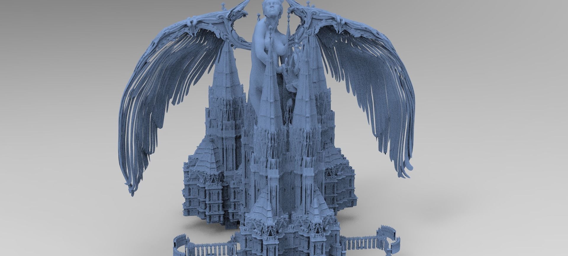 Angelic Cathedral High Rise Mass structure 6  3D model_1